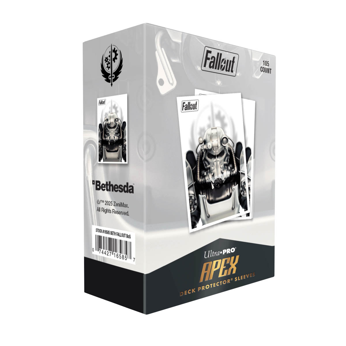 Fallout - Brotherhood of Steel 105ct APEX Deck Protector Sleeves for Tabletop Gaming