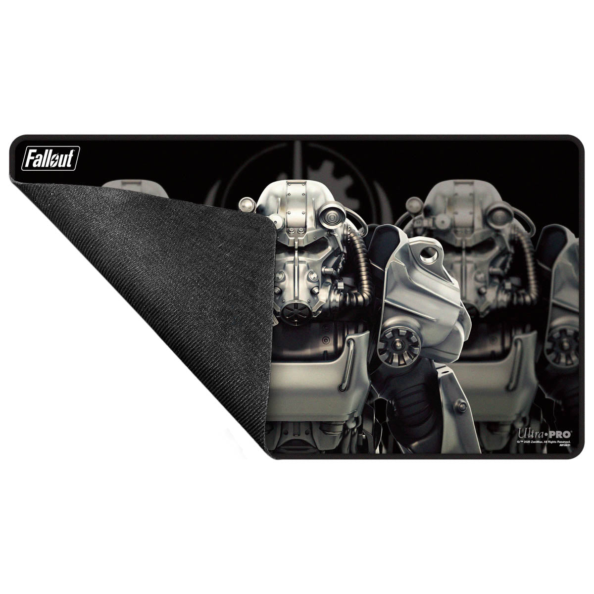 Fallout - Brotherhood of Steel Black Stitched Edge Playmat for Tabletop Gaming