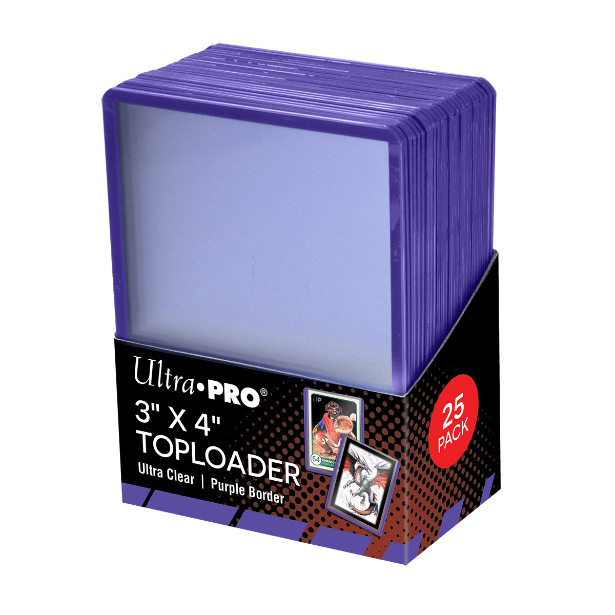 3" x 4" Colored Border Toploaders (25ct) for Standard Trading Cards - E - 16160 - Ultra PRO - Ultra PRO International