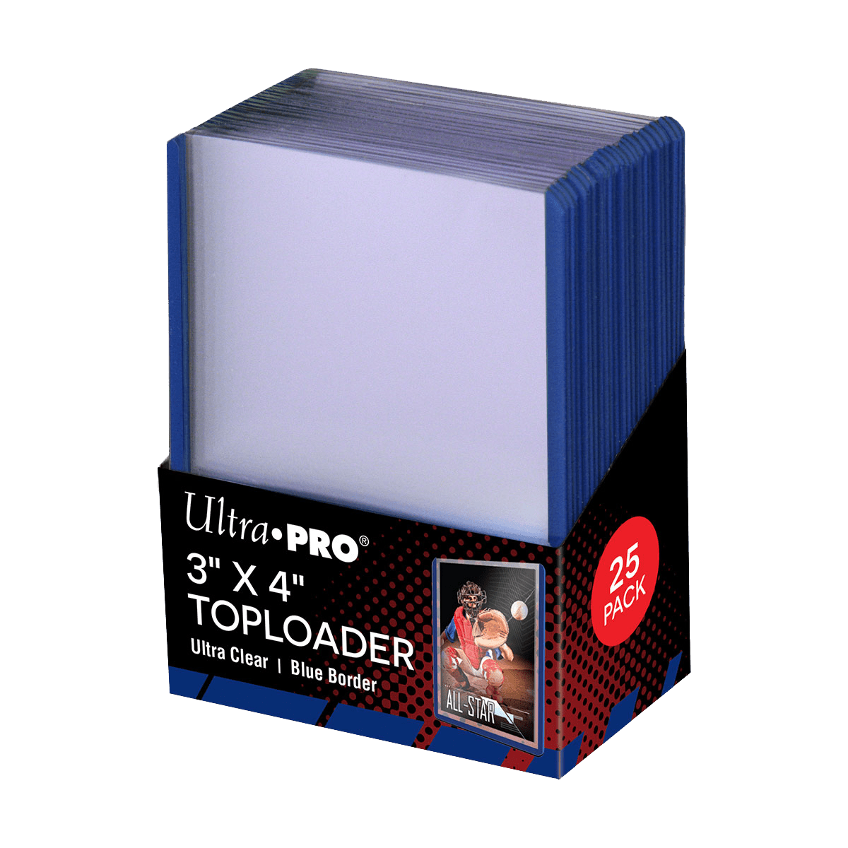 3" x 4" Colored Border Toploaders (25ct) for Standard Trading Cards - E - 81160 - Ultra PRO - Ultra PRO International