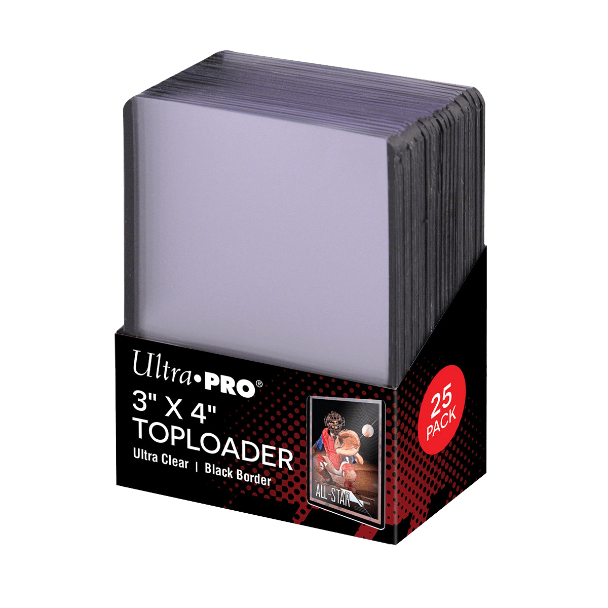 3" x 4" Colored Border Toploaders (25ct) for Standard Trading Cards - E - 81158 - Ultra PRO - Ultra PRO International