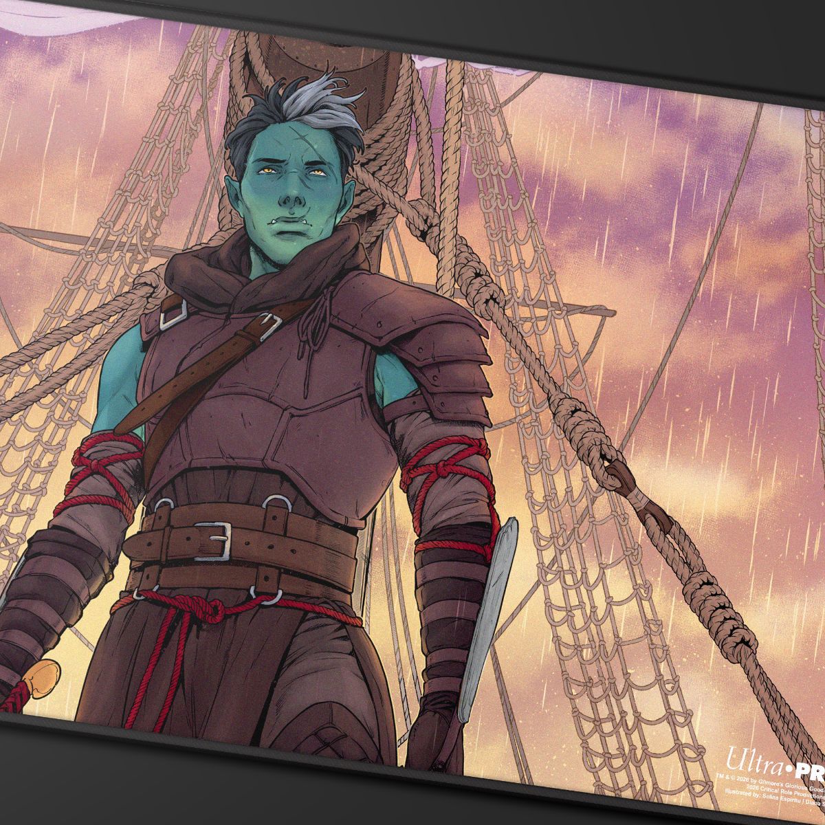 Critical Role: The Mighty Nein - Illustrated: Fjord Stone Black-Stitched Playmat for Tabletop Gaming