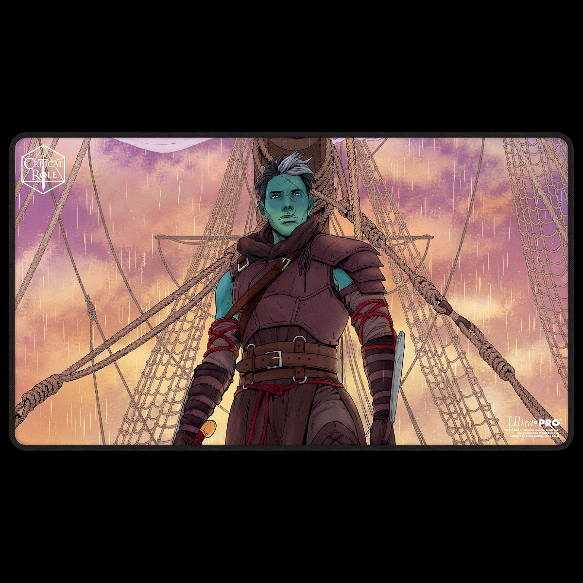 Critical Role: The Mighty Nein - Illustrated: Fjord Stone Black-Stitched Playmat for Tabletop Gaming