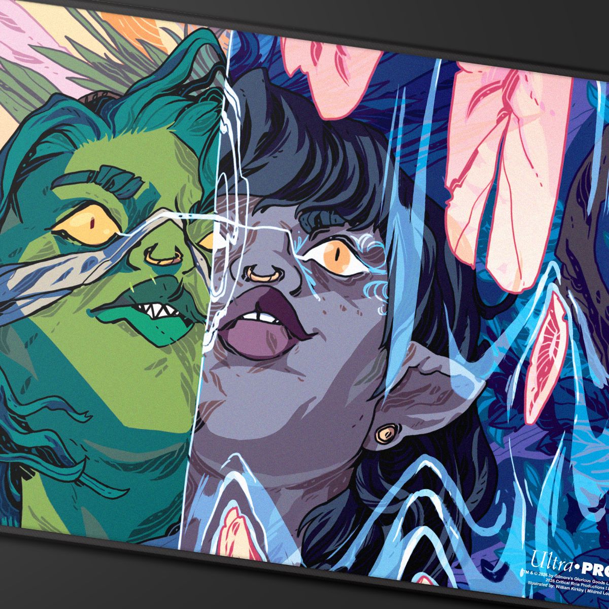 Critical Role: The Mighty Nein - Illustrated: Nott the Brave Black-Stitched Playmat for Tabletop Gaming