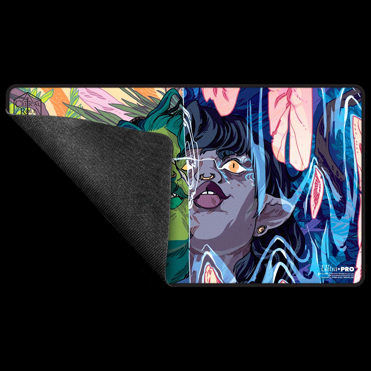 Critical Role: The Mighty Nein - Illustrated: Nott the Brave Black-Stitched Playmat for Tabletop Gaming
