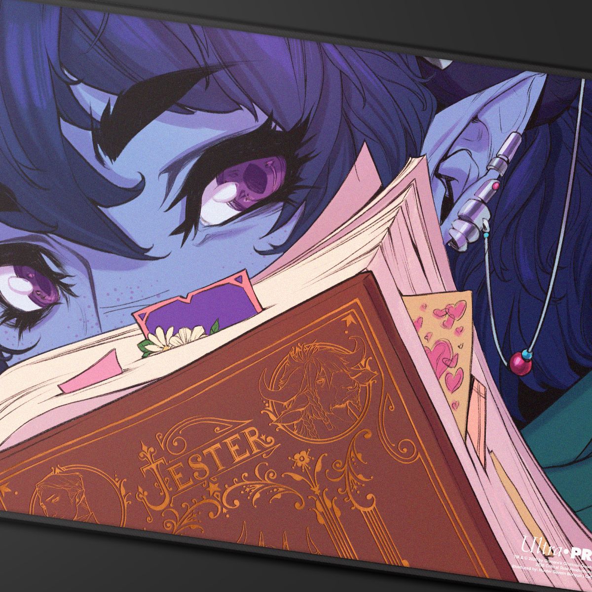 Critical Role: The Mighty Nein - Illustrated: Jester Lavorre Black-Stitched Playmat for Tabletop Gaming