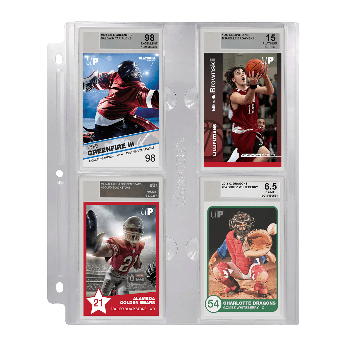 4 - Pocket Page for Graded Beckett Slabs - E - 85756 - Ultra PRO - Ultra PRO International