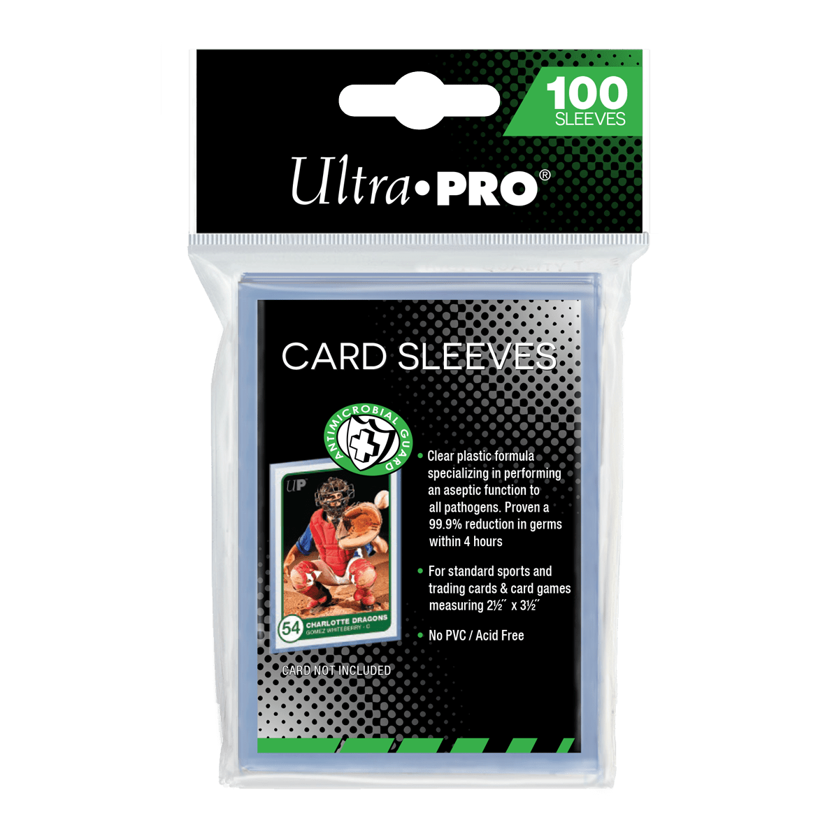 Anti - Microbial Guard Card Sleeves (100ct) for Standard Trading Cards - E - 85854 - Ultra PRO - Ultra PRO International