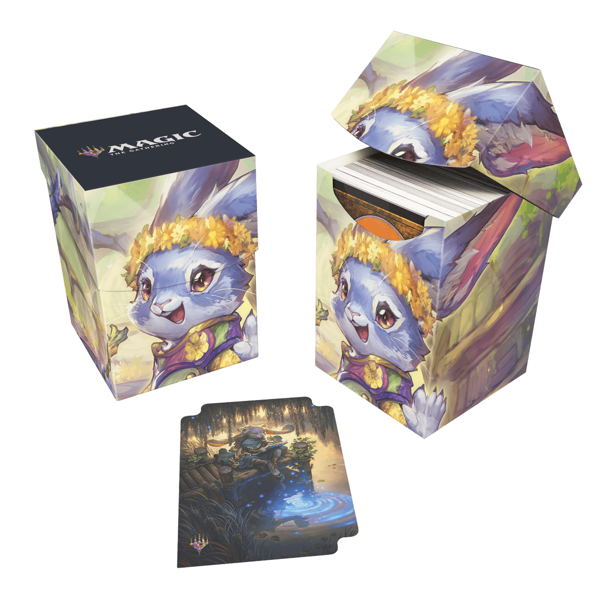 Bloomburrow Ms.Bumbleflower (Commander - Peace Offering Green/White/Blue) 100+ Deck Box for Magic: The Gathering - E - 38524 - Ultra PRO International - Ultra PRO International