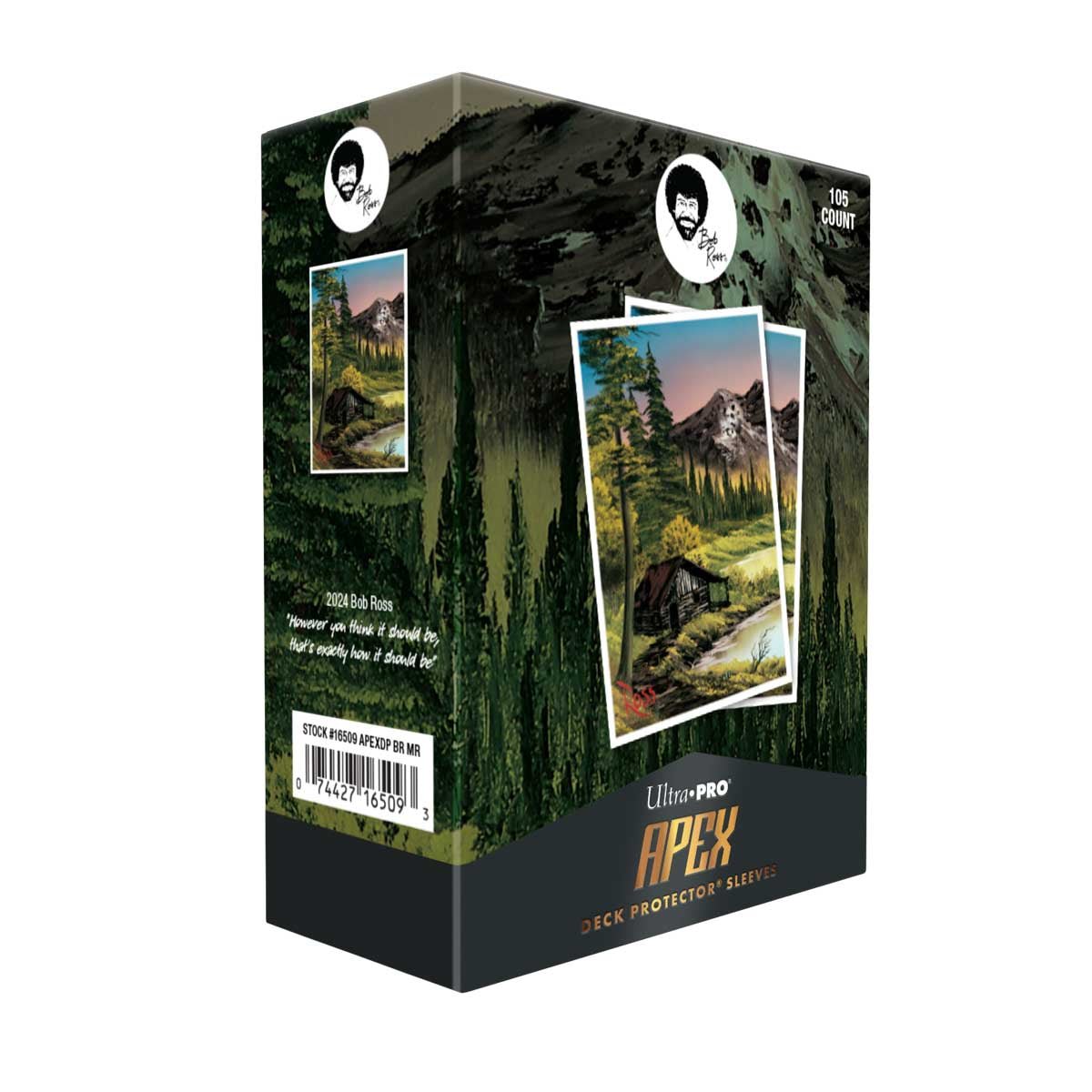 Bob Ross Mountain Retreat 105ct APEX Deck Protector Sleeves - E - 16509 - Ultra PRO International - Ultra PRO International