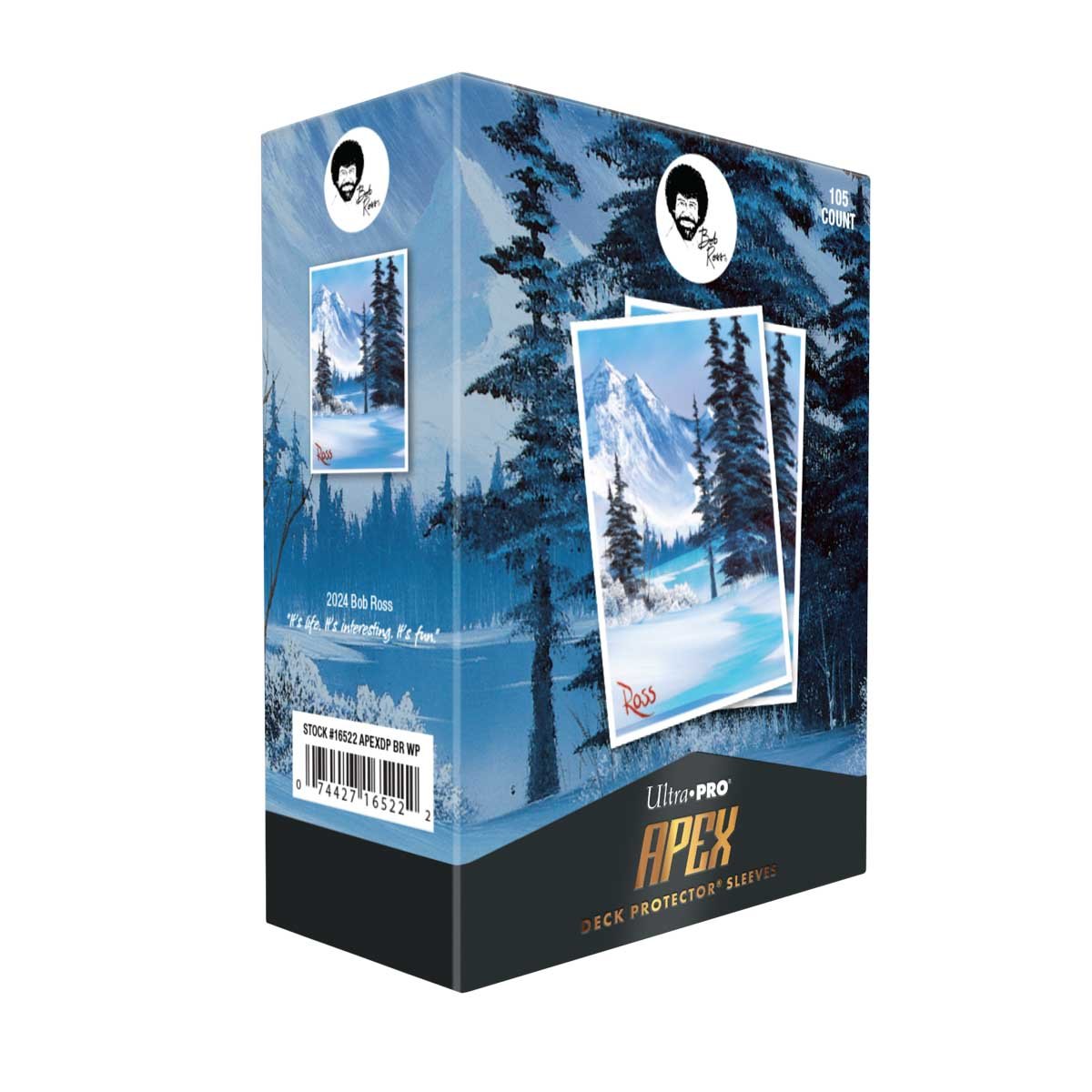 Bob Ross - Winter Paradise 105ct APEX Deck Protector® Sleeves for Tabletop Gaming - E-16522 - Ultra PRO - Ultra PRO International