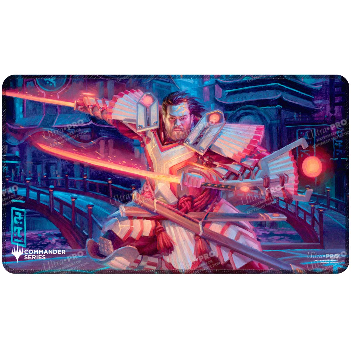 Commander Series 5 - Three Color Wedge - Isshin Stitched Playmat for Magic: The Gathering - E - 38473 - Ultra PRO International - Ultra PRO International