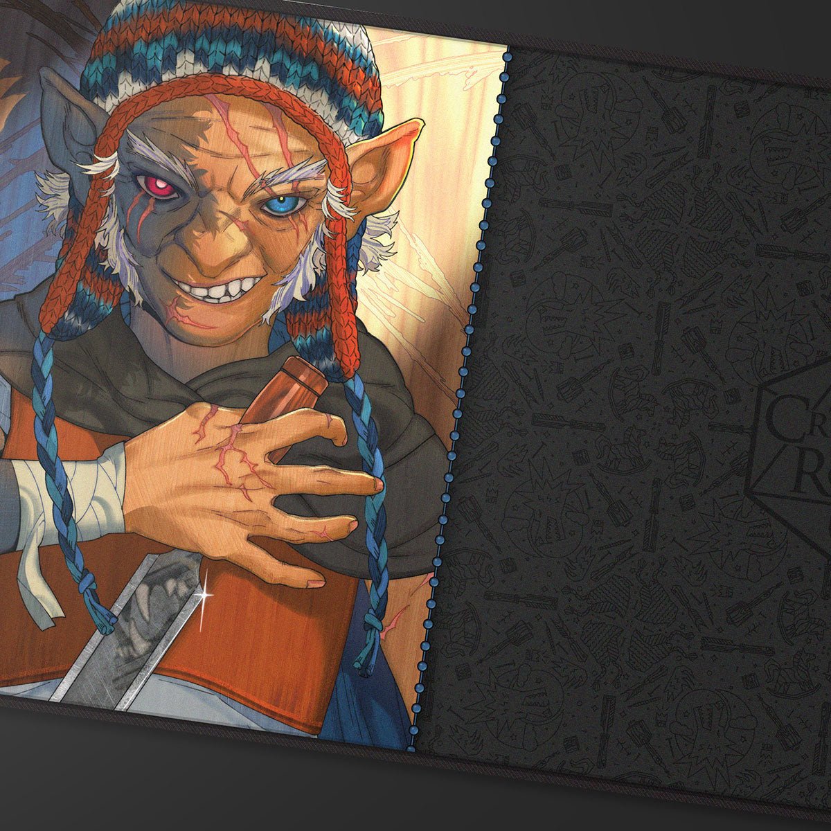 Critical Role: Bells Hells - Portrait Series Chetney Pock O’Pea Black-Stitched Playmat for Tabletop Gaming - 32031 - Ultra PRO- Ultra PRO International