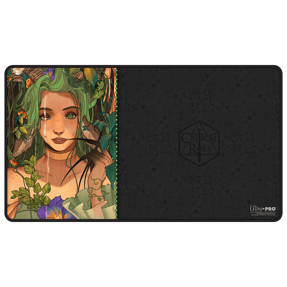 Critical Role: Bells Hells - Portrait Series Fearne Calloway Black-Stitched Playmat for Tabletop Gaming - 32033 - Ultra PRO- Ultra PRO International
