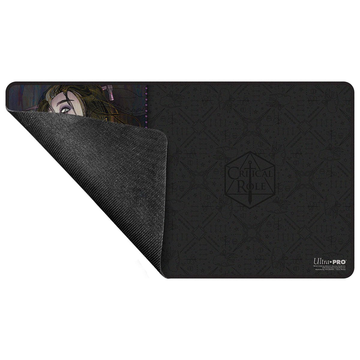 Critical Role: Bells Hells - Portrait Series Laudna Black-Stitched Playmat for Tabletop Gaming - 32035 - Ultra PRO- Ultra PRO International