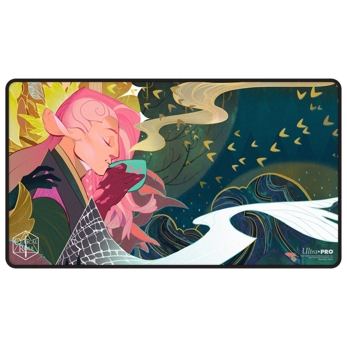 Critical Role Radiants: The Mighty Nein Caduceus Clay Black - Stitched Playmat for Tabletop Gaming - E-LE17745 - Ultra PRO International - Ultra PRO International