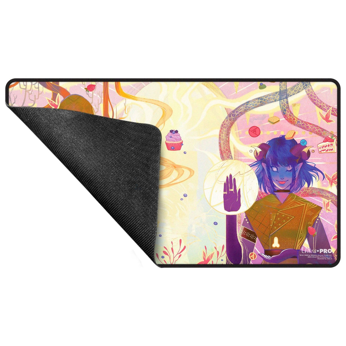 Critical Role Radiants: The Mighty Nein Jester Lavorre Black - Stitched Playmat for Tabletop Gaming - E-LE17748 - Ultra PRO International - Ultra PRO International