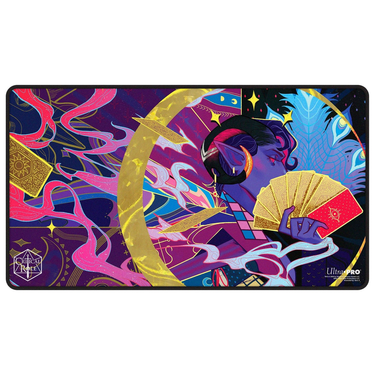 Critical Role Radiants: The Mighty Nein Mollymauk Tealeaf Black - Stitched Playmat for Tabletop Gaming - E-LE17749 - Ultra PRO International - Ultra PRO International