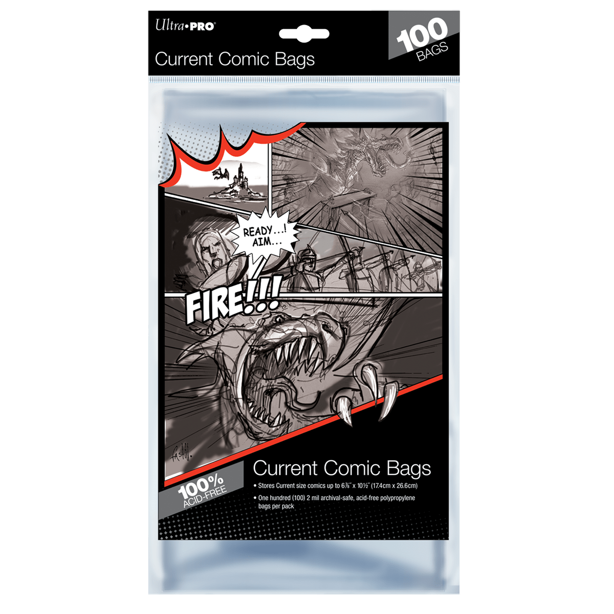 Current Size Comic Bags (100ct) - E - 81975 - Ultra PRO - Ultra PRO International