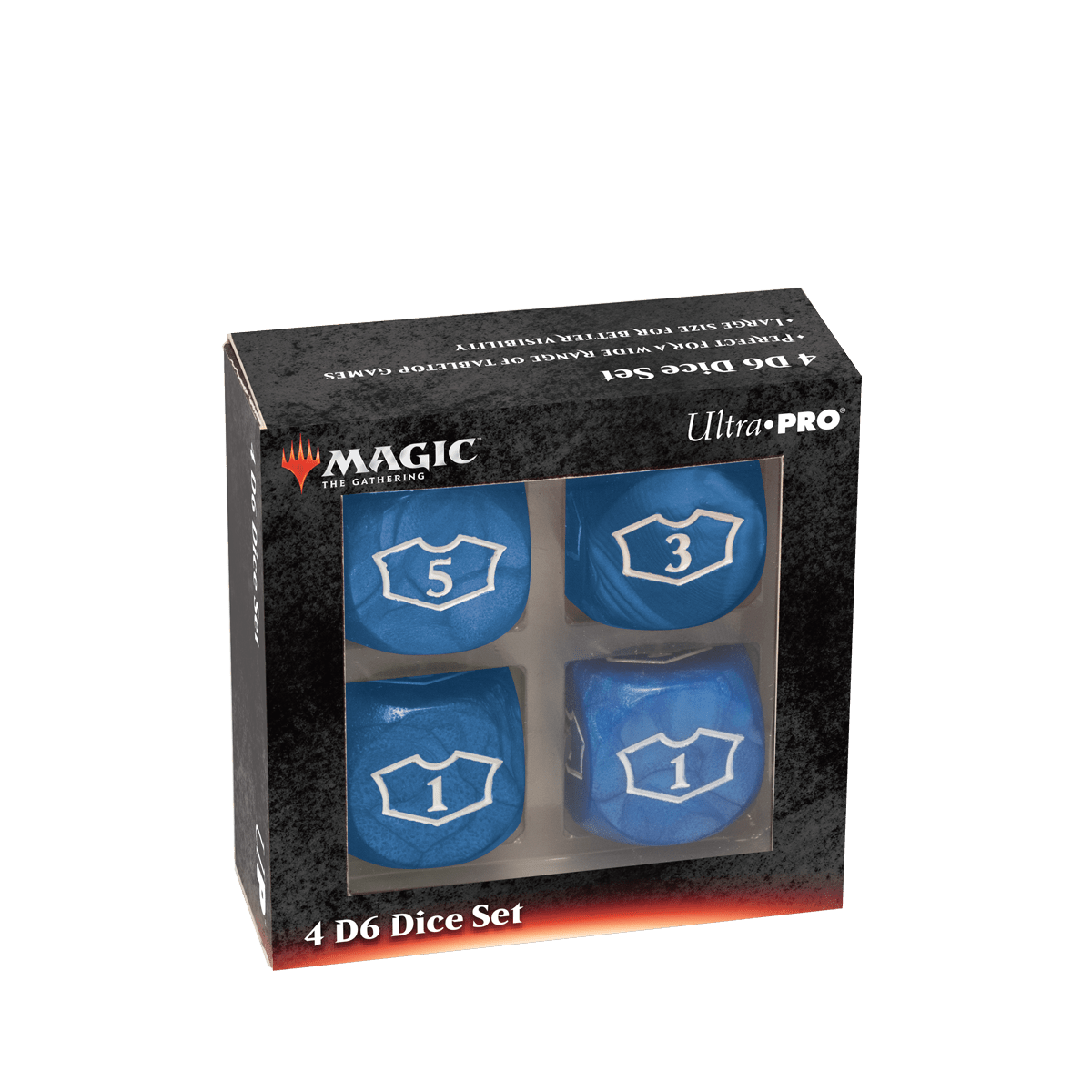 Deluxe Mana D6 Loyalty Dice Set (4ct) for Magic: The Gathering - E - 86827 - Ultra PRO - Ultra PRO International