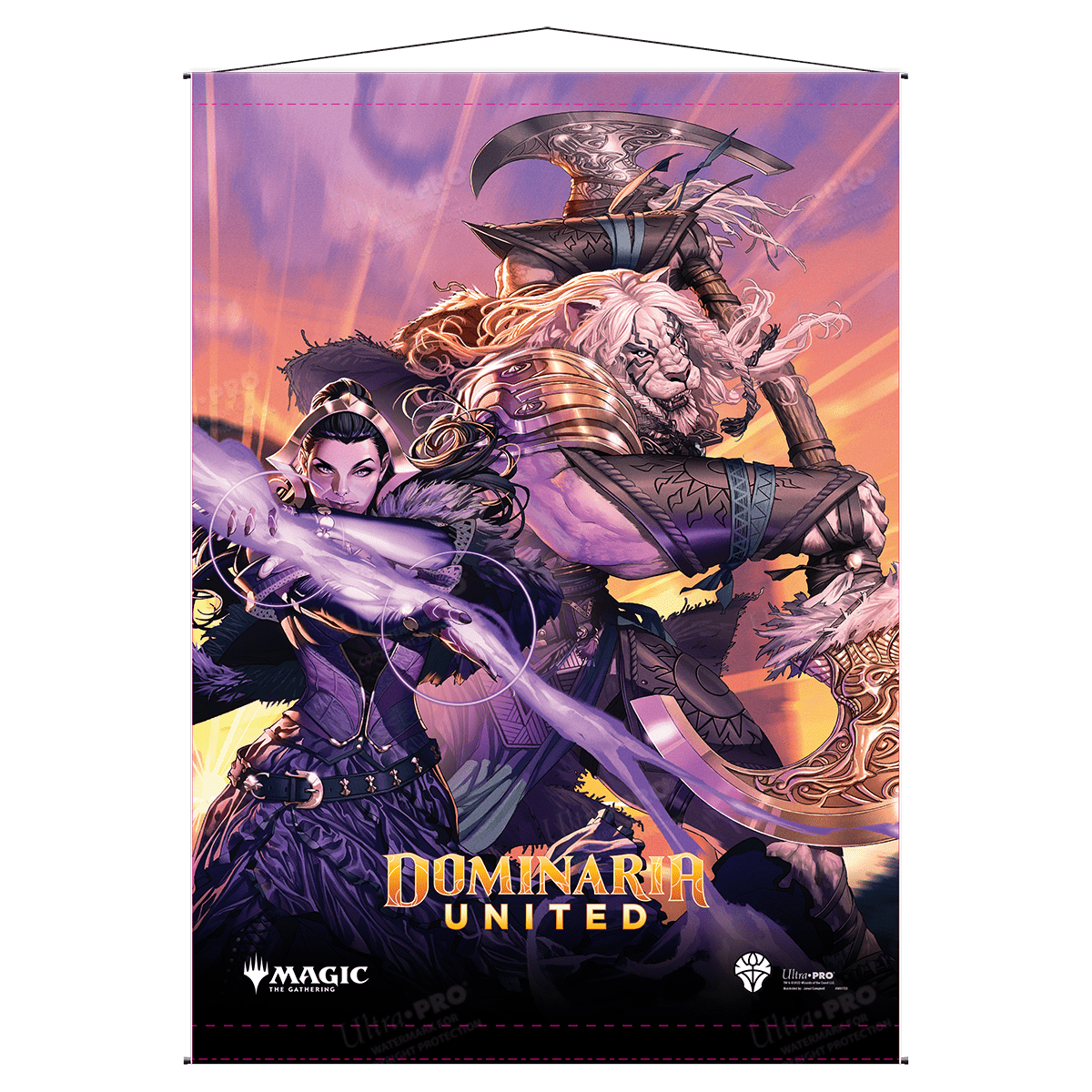 Dominaria United Ajani and Liliana Wall Scroll for Magic: The Gathering - E - 19490 - Ultra PRO - Ultra PRO International