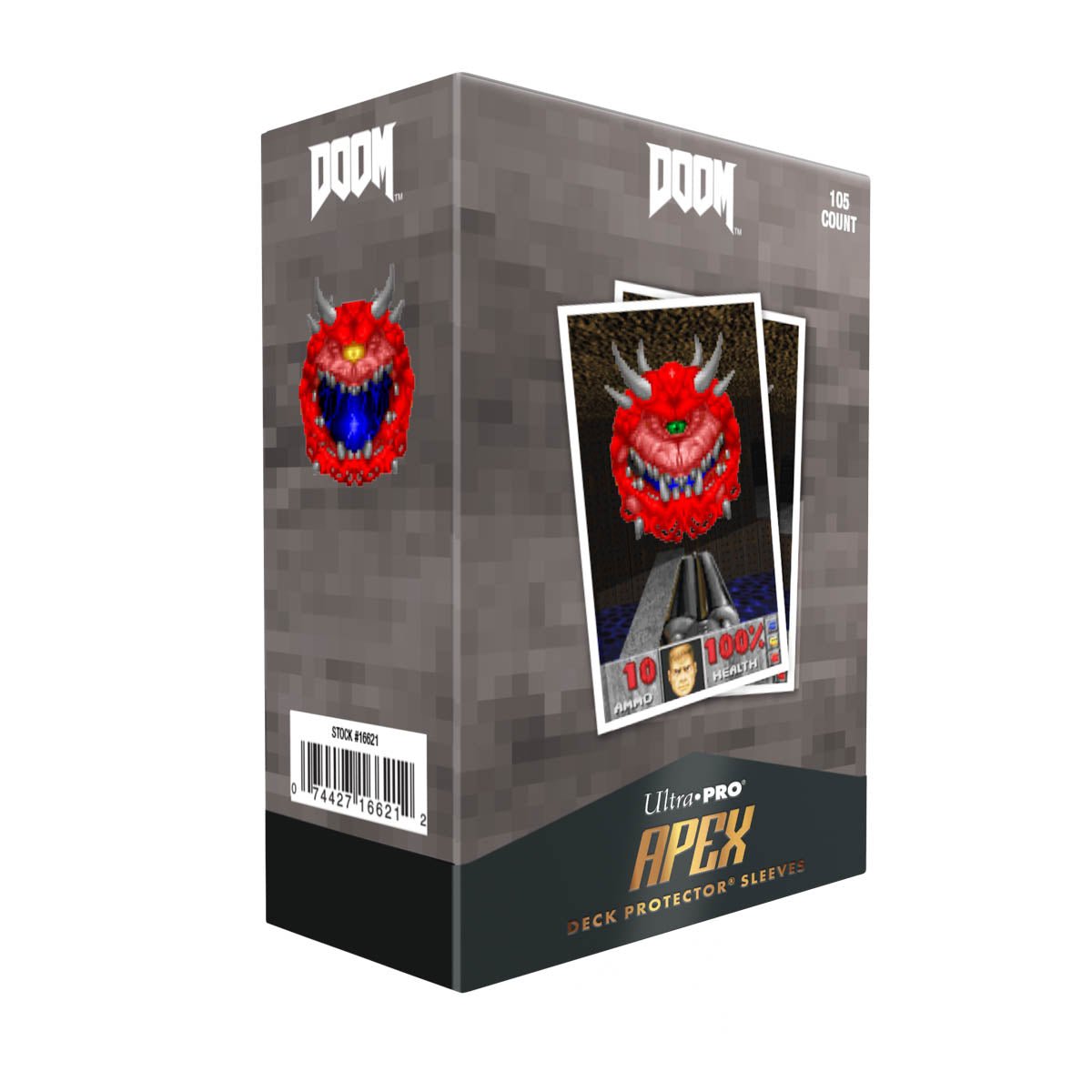 DOOM - CACODEMON - APEX Deck Protector Sleeves - E-16621 - Ultra PRO - Ultra PRO International