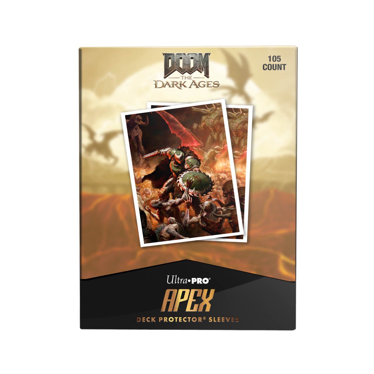 DOOM: THE DARK AGES - ONSLAUGHT - APEX Deck Protector Sleeves - E-16614 - Ultra PRO - Ultra PRO International