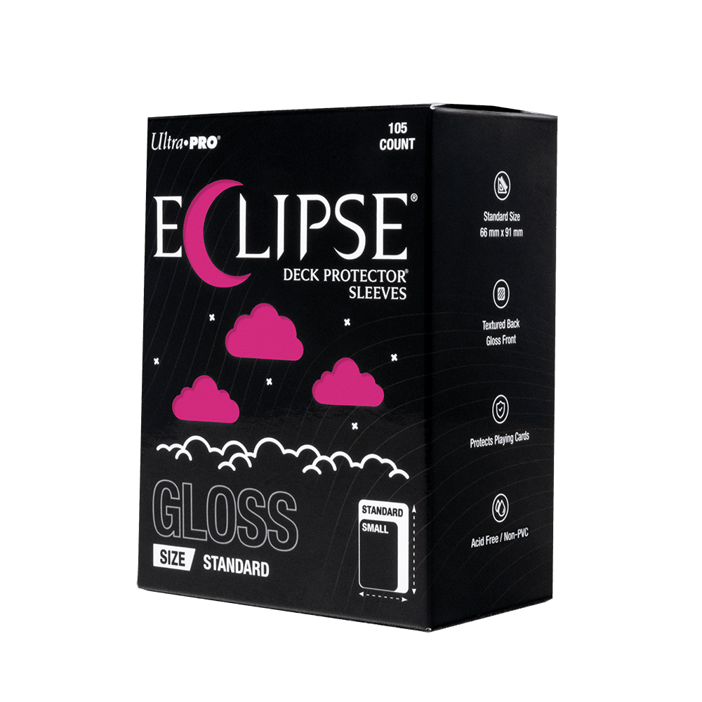 ECLIPSE® Gloss Standard DECK PROTECTOR® Sleeves: Hot Pink - 105ct - E-16708 - Ultra PRO- Ultra PRO International