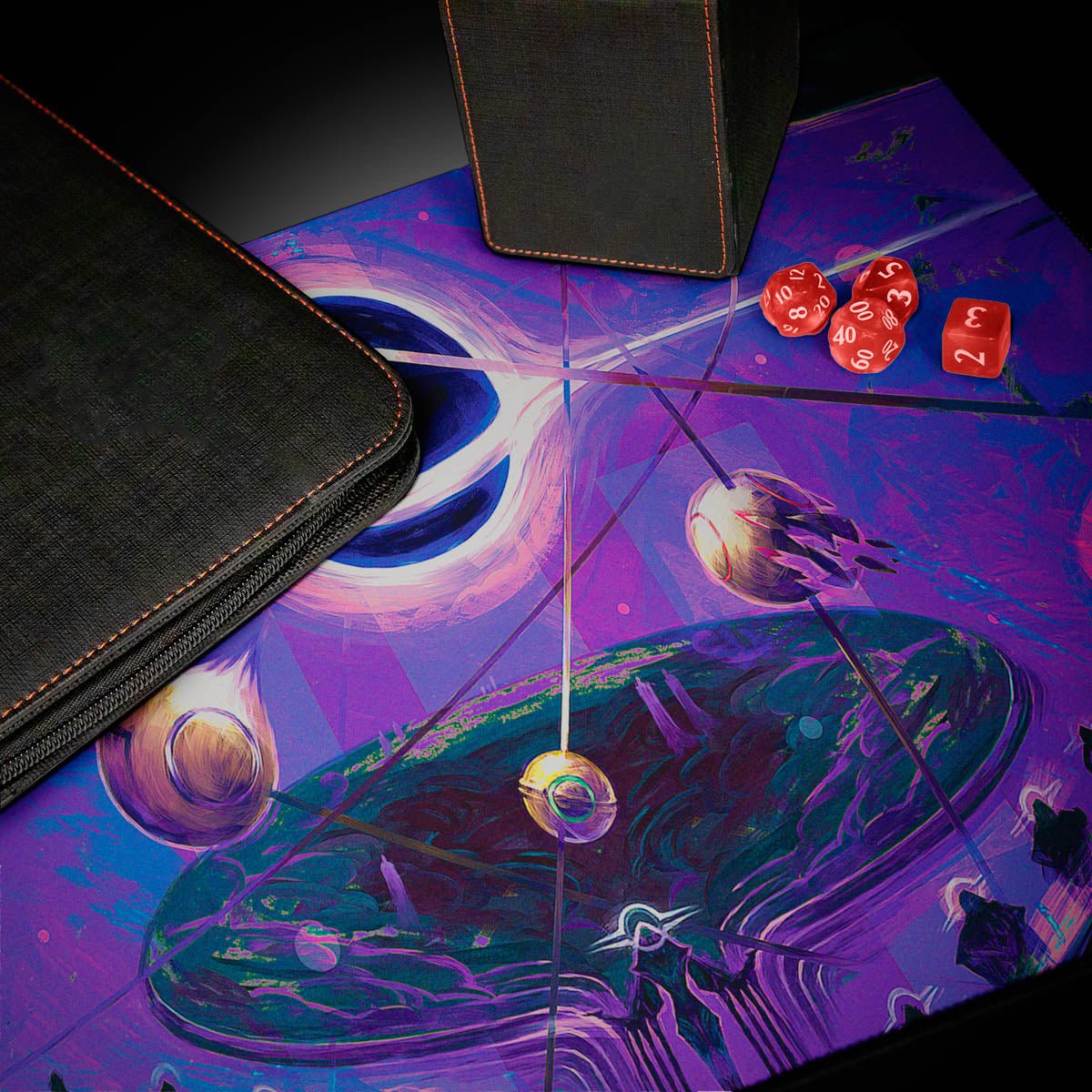 Ultra PRO - Tappetino Da Gioco Per Magic: The Gathering - Edge Of Eternities Mythic Land - 61x34 Cm, Morbido E Antiscivolo - 5