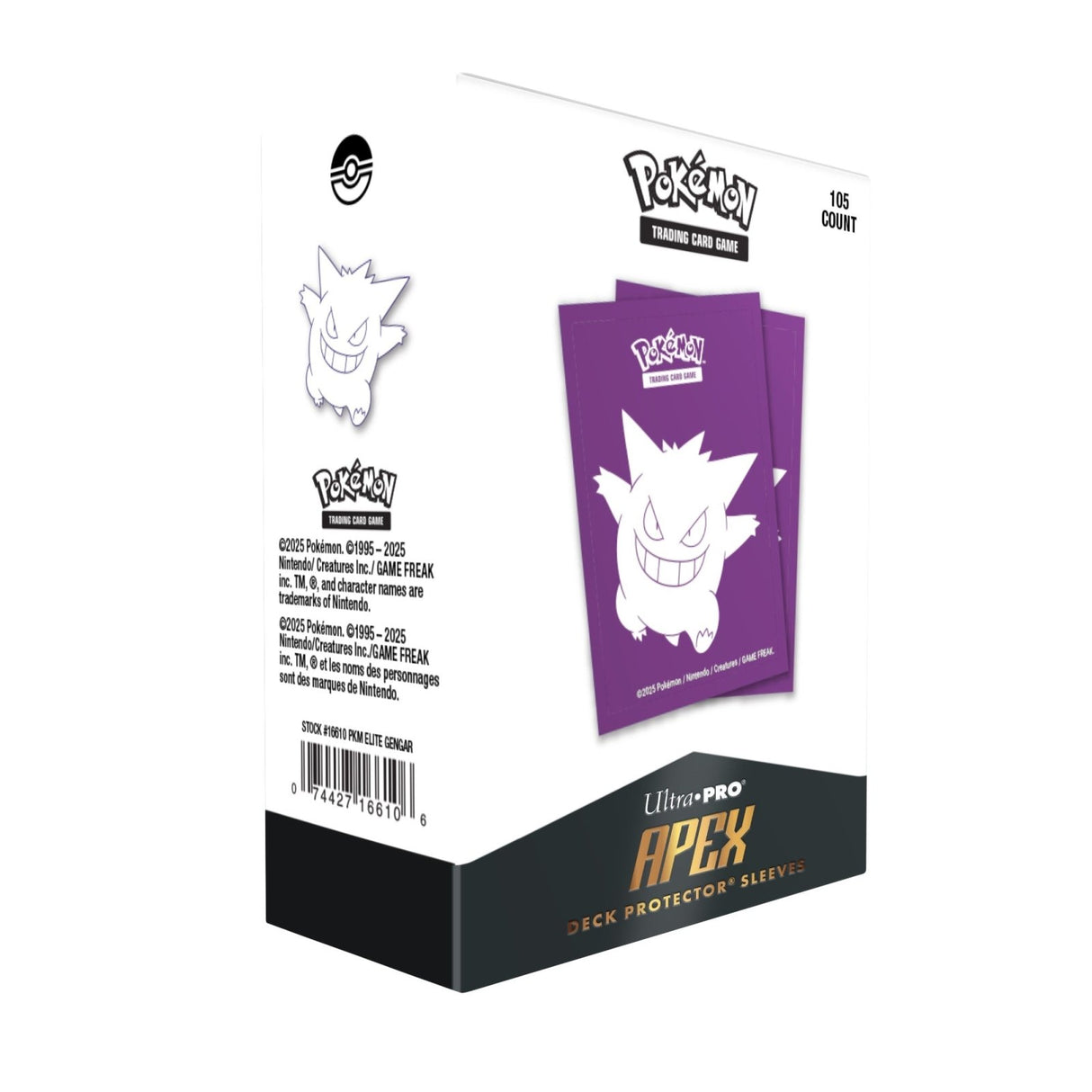 Elite Gengar 105ct Apex Deck Protector Sleeves for Pokémon - E - 16610 - Ultra PRO - Ultra PRO International