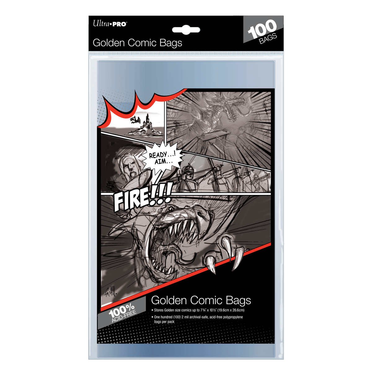 Golden Age Size Comic Bags (100ct) - E - 81977 - Ultra PRO - Ultra PRO International