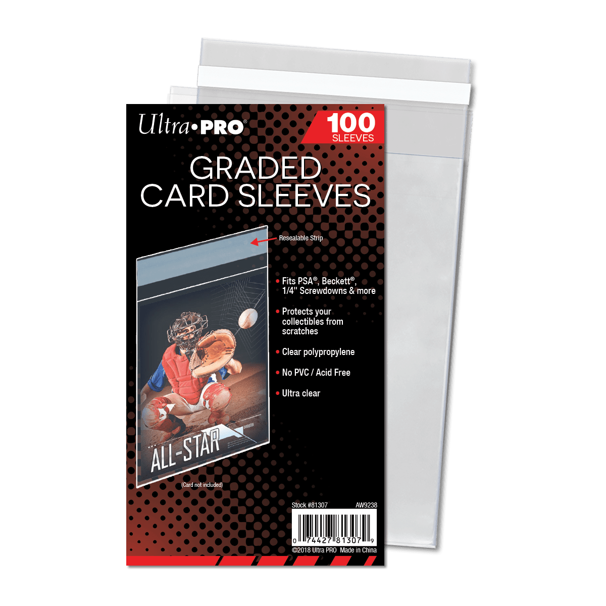 Graded Card Resealable Sleeves (100ct) - E - 81307 - Ultra PRO - Ultra PRO International