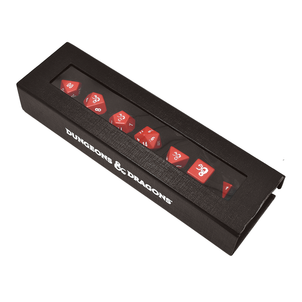 Heavy Metal Red and White RPG Dice Set (7ct) for Dungeons & Dragons - E - 18395 - Ultra PRO - Ultra PRO International