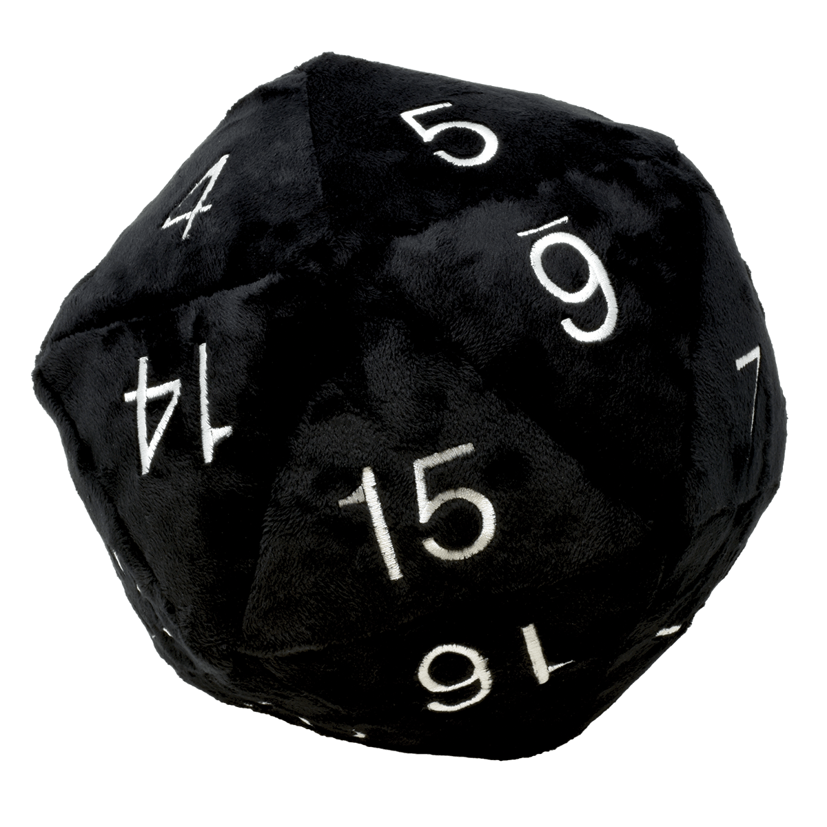 Jumbo Black D20 Novelty Dice Plush - E - 85335 - Ultra PRO - Ultra PRO International