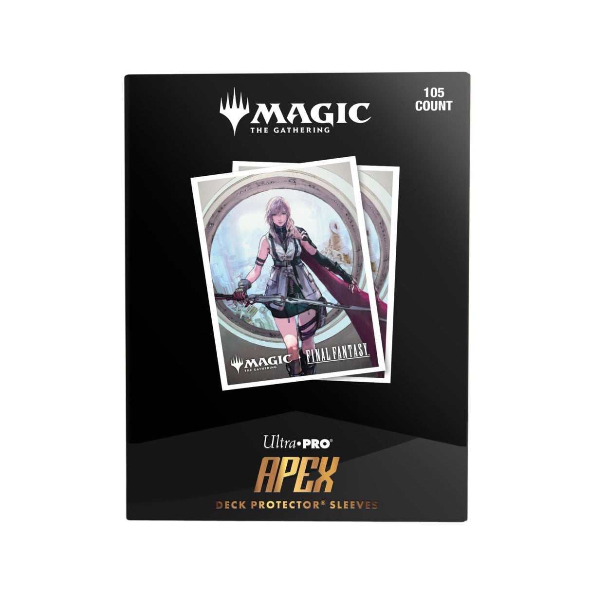 MAGIC: THE GATHERING®—FINAL FANTASY™ Lightning, Army of One 105ct APEX Deck Protector sleeves for Magic: The Gathering - E-38488 - Ultra PRO - Ultra PRO International