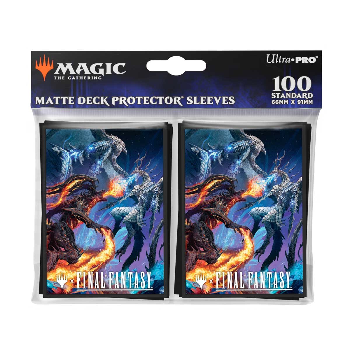 Magic: The Gathering®—FINAL FANTASY™ Bahamut and Ifrit 100ct Deck Protector Sleeves - E - 38707 - Ultra PRO International - Ultra PRO International