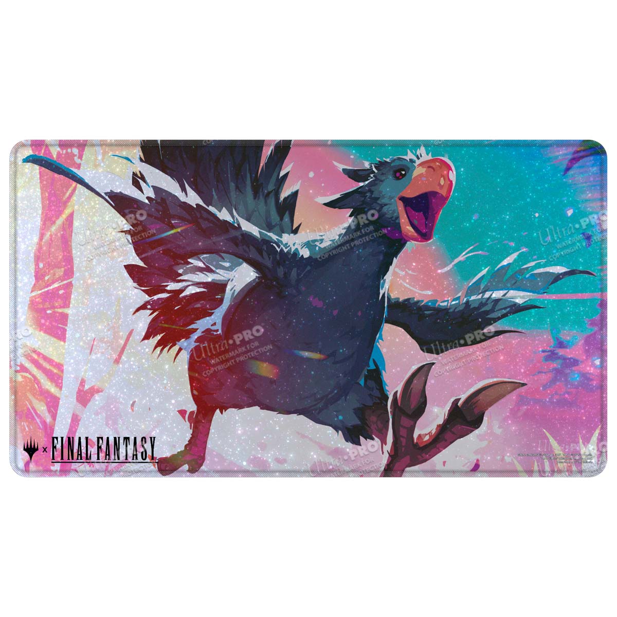 Magic: The Gathering®—FINAL FANTASY™ Traveling Chocobo (Black) Holofoil Playmat - E - 38762 - Ultra PRO International - Ultra PRO International