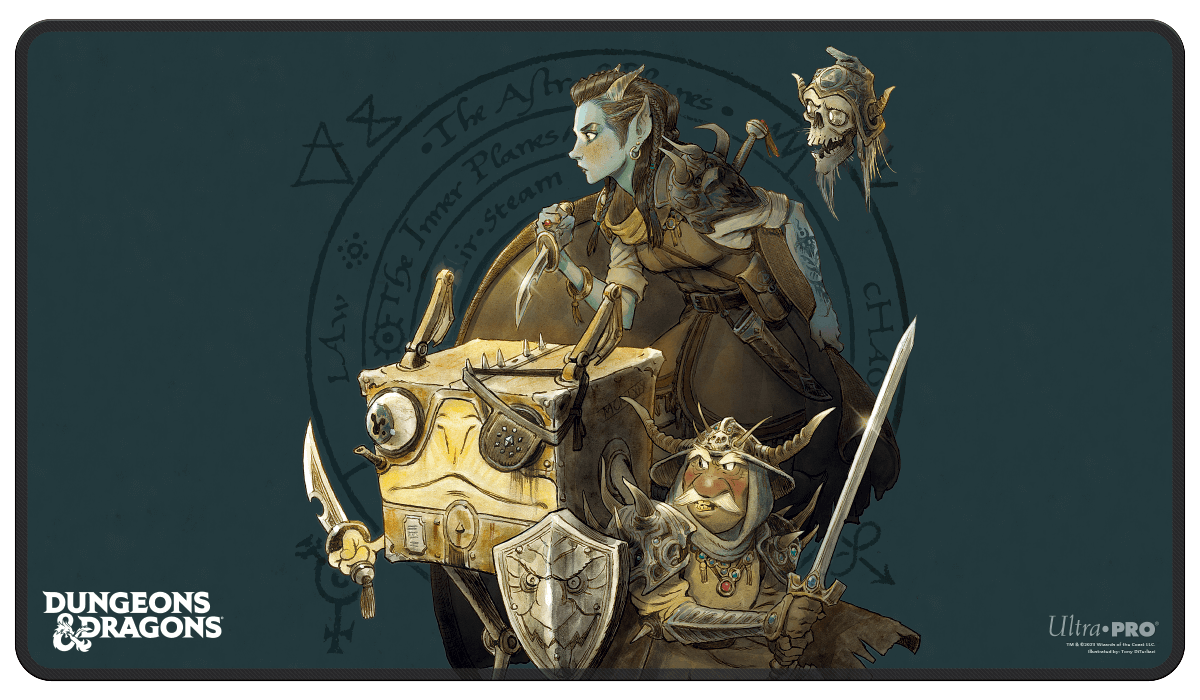 Planescape: Adventures in the Multiverse for Dungeons & Dragons Black Stitched Playmat - Turn of Fortune's Wheel Alternate Cover Artwork v3 - E - 38081 - Ultra PRO - Ultra PRO International