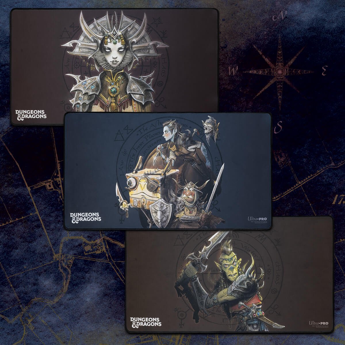 Planescape: Adventures in the Multiverse for Dungeons & Dragons Black Stitched Playmat - Turn of Fortune’s Wheel Alternate Cover Artwork v3 - E - 38081 - Ultra PRO - Ultra PRO International