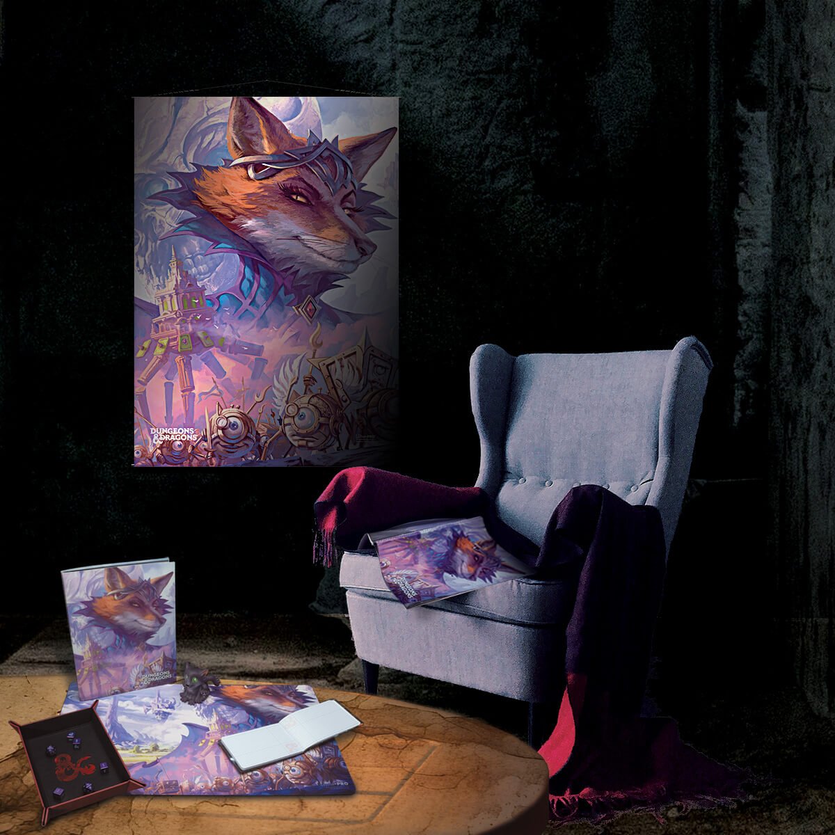 Planescape: Adventures in the Multiverse for Dungeons & Dragons Wall Scroll - Turn of Fortune’s Wheel Standard Cover Artwork v1 - E - 38208 - Ultra PRO - Ultra PRO International