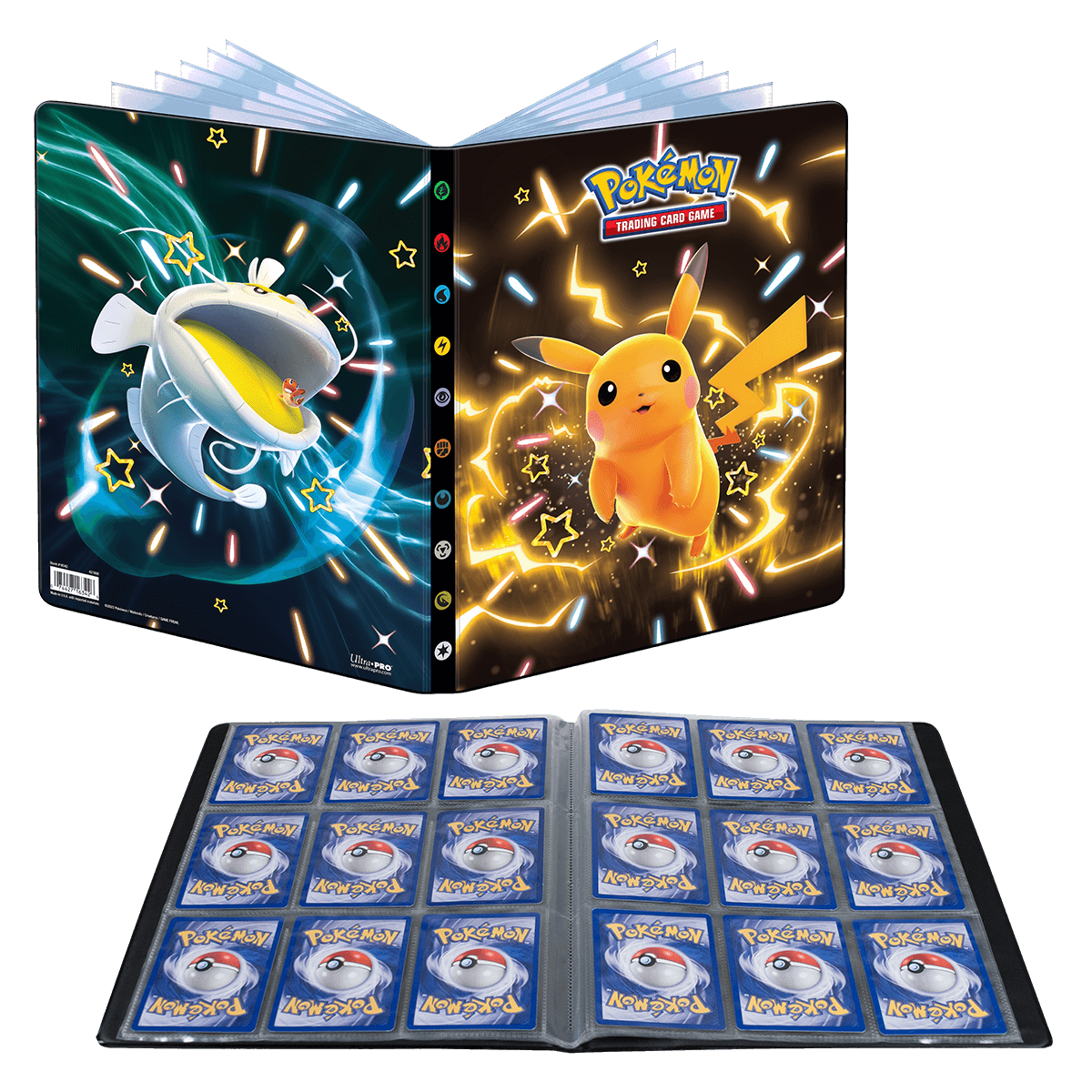 Scarlet and Violet Shiny Pikachu, Dondozo, and Tatsugiri 9 - Pocket Portfolio for Pokémon - E - 16342 - Ultra PRO - Ultra PRO International