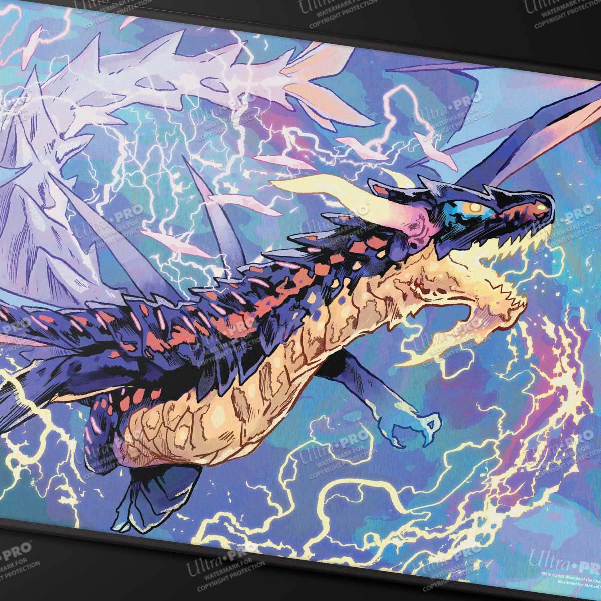 Tarkir Dragonstorm Mardu Black Stitched Standard Gaming Playmat for Magic: The Gathering - E - 38847 - Ultra PRO - Ultra PRO International