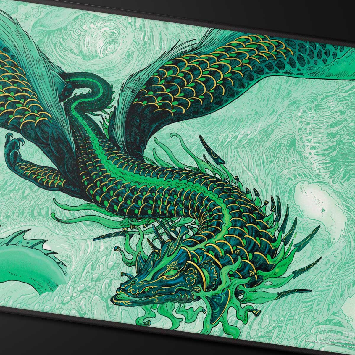 Tarkir Dragonstorm Sultai Black Stitched Standard Gaming Playmat for Magic: The Gathering - E - 38851 - Ultra PRO - Ultra PRO International