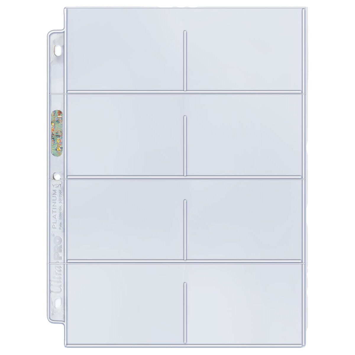 Platinum Series 8-Pocket Pages (100ct) for 2-3/4" x 3-1/2" Cards - E-81421 - Ultra PRO- Ultra PRO International