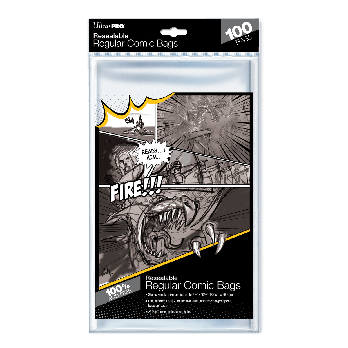 Regular Size Resealable Comic Bags (100ct) - E - 82226 - Ultra PRO - Ultra PRO International