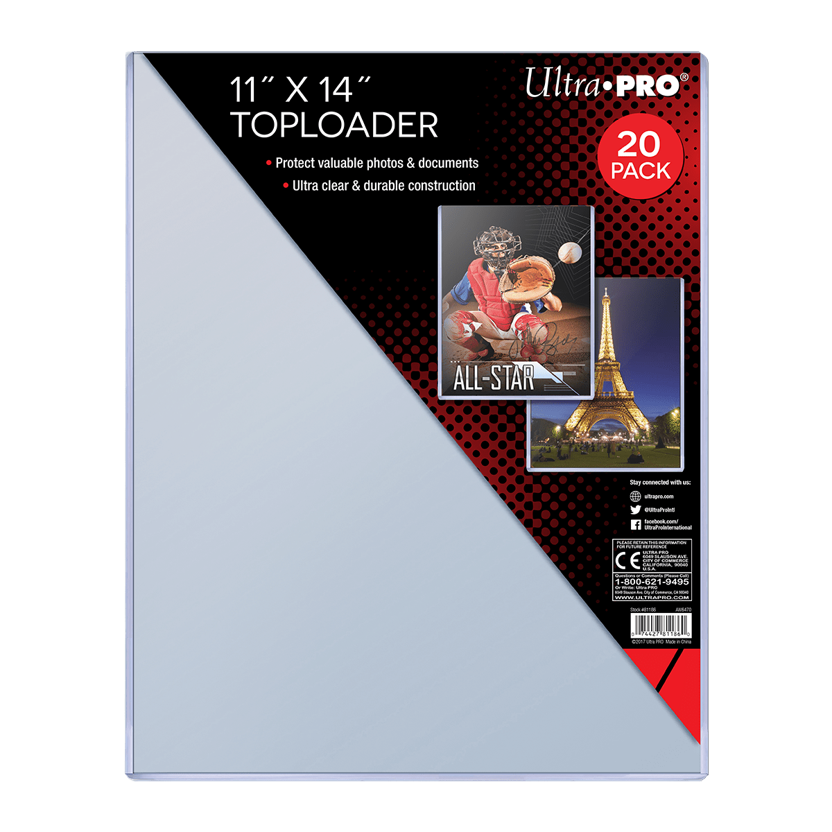 11" x 14" Toploaders (20ct) - E - 81186 - Ultra PRO - Ultra PRO International