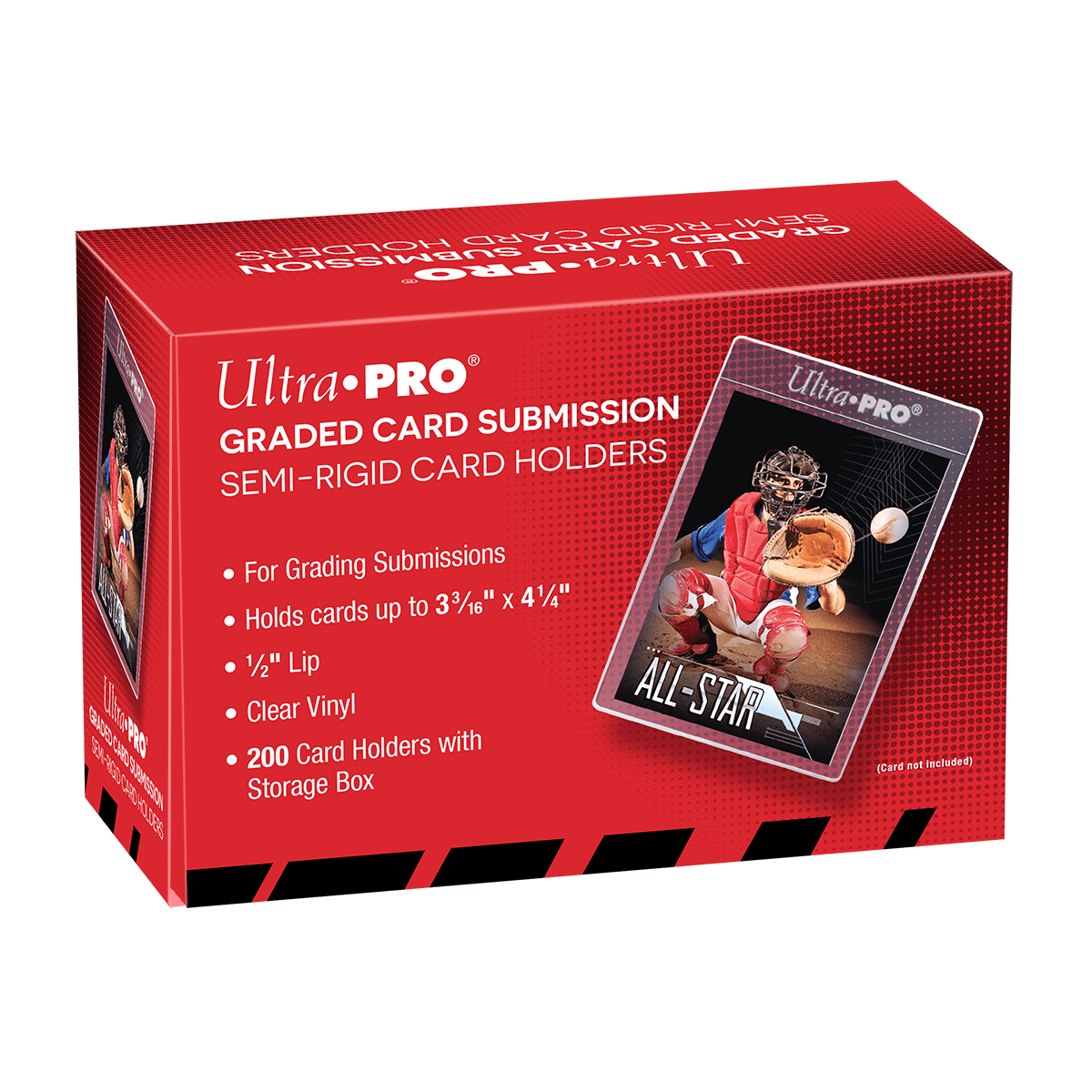 1/2" Lip Semi-Rigid Tall Card Holders (200ct) | Ultra PRO International 1/2" Lip Semi-Rigid Tall Card Holders (200ct) | Ultra PRO International