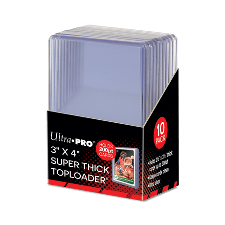 3" x 4" Super Thick 200PT Toploaders (10ct) | Ultra PRO International