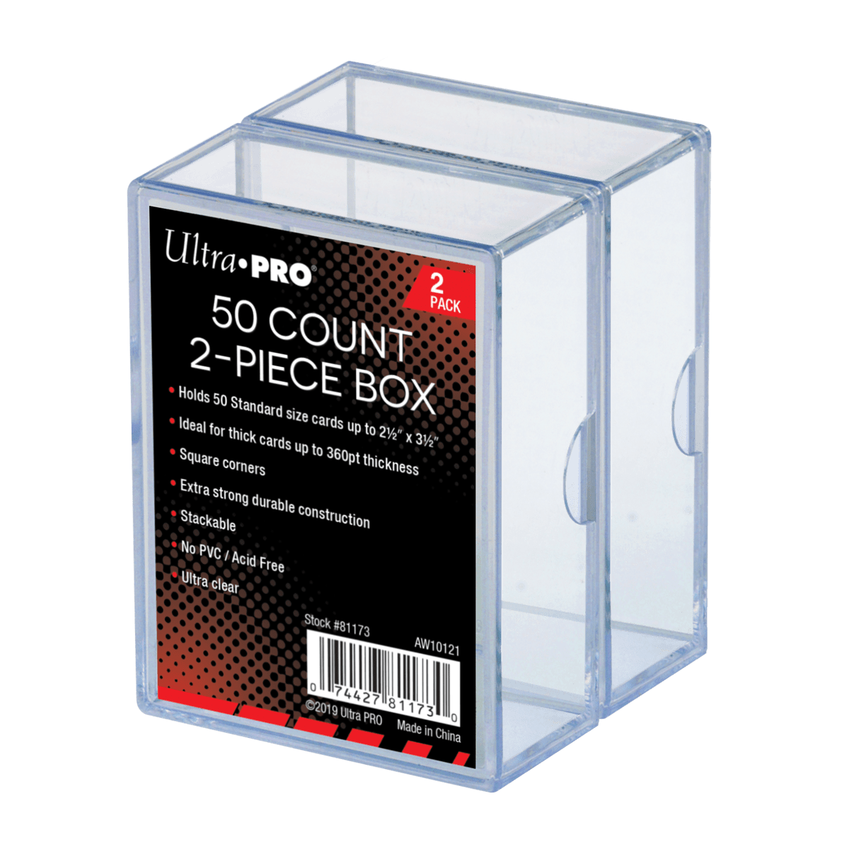 aufbewahrung 50 x 25 2-Stück 50-Count klare Karte Lagerung Boxen (2ct)