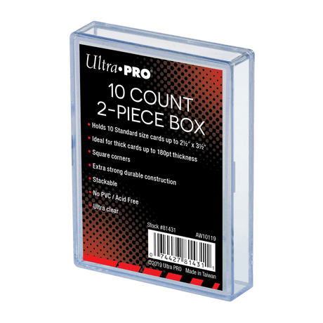 2 - Piece Clear 10 Card Storage Box - E-81431 - Ultra PRO - Ultra PRO International